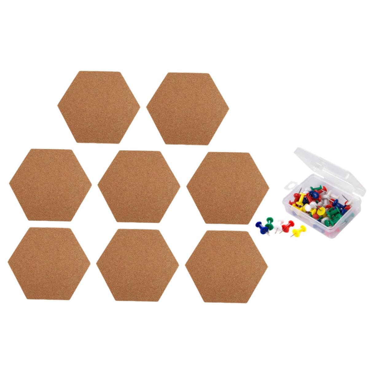 Panneaux hexagonaux liège Uonlytech lot de 8 dalles murales adhésives