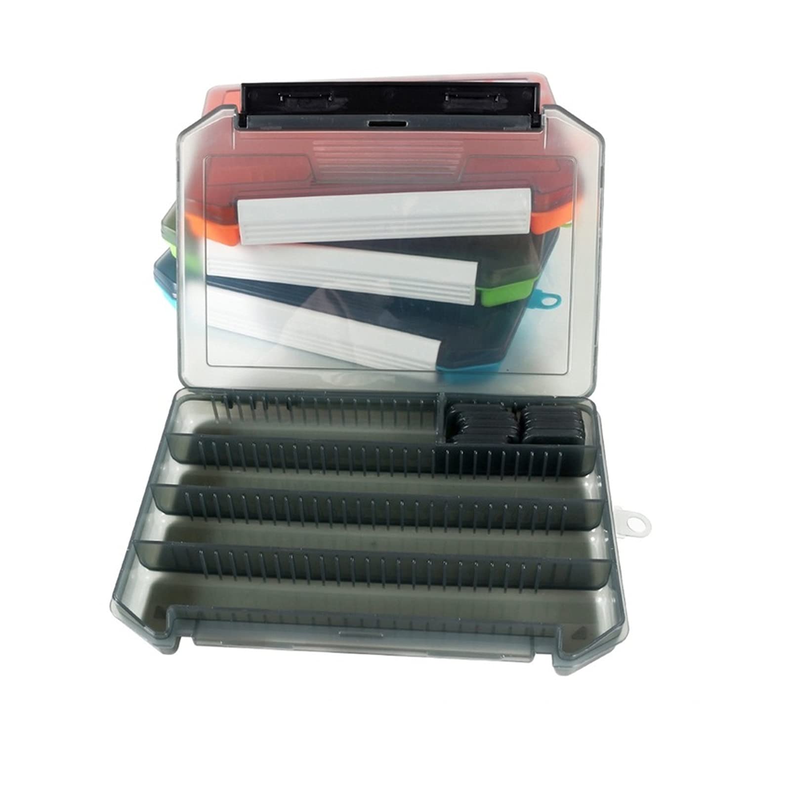 Caja de Almacenamiento Para Anzuelos de Pesca Almacenamiento portátil de aparejos de pesca con divisores extraíbles Accesorios de pesca de almacenamiento Pesca de pesca Accesorio accesorio Organizador