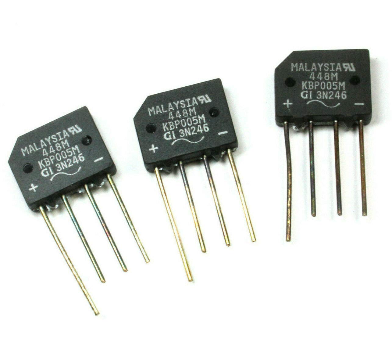 (SY #34) 30pcs General Instruments Silicon Bridge Rectifier Diodes KBP005M 50v 2A