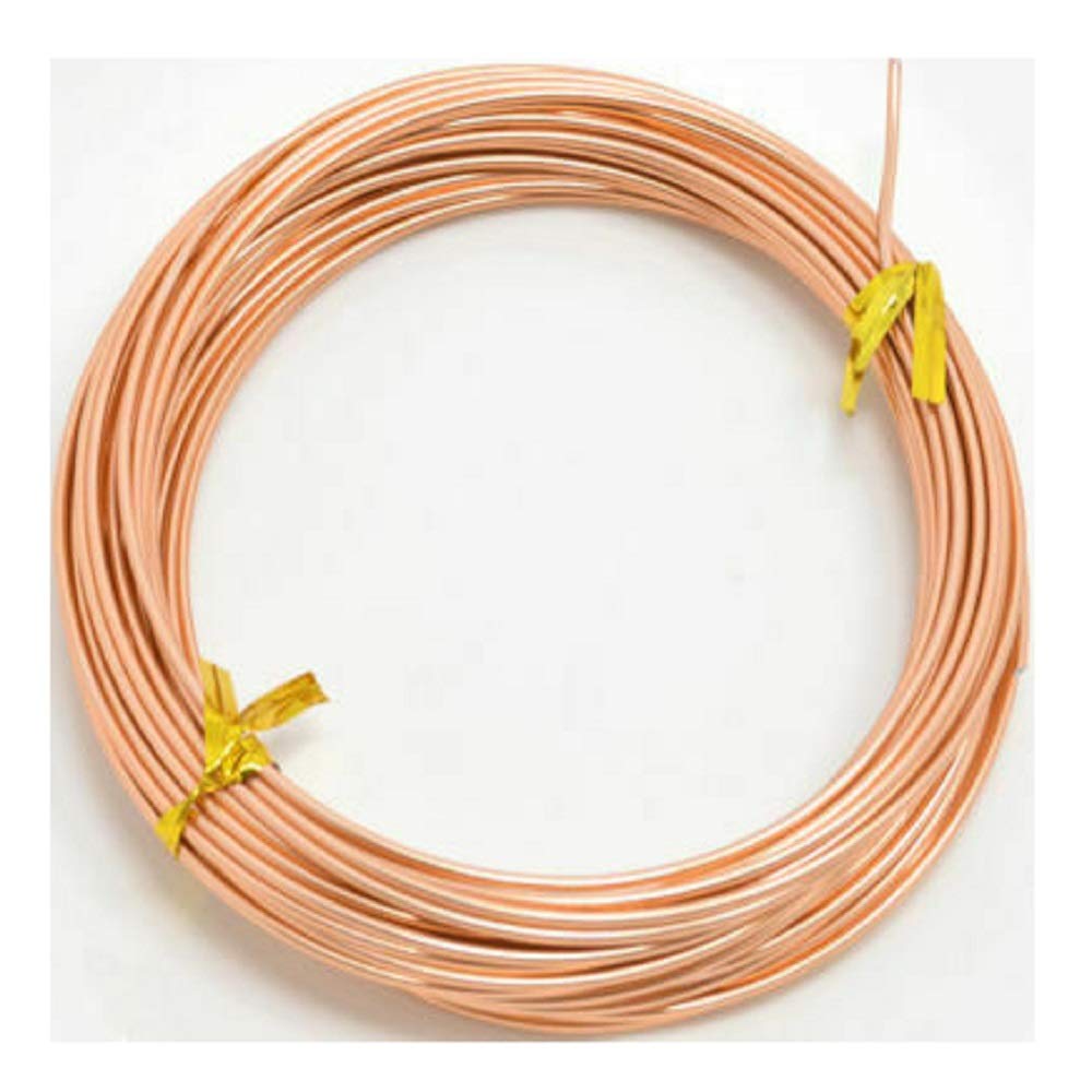 POLYBAGSTORES 0.8mm x 10 Metres - LIGHT COPPER - Aluminium Craft Wire, Jewellery Modelling Florist Wire Findings - Available in 26 Colours