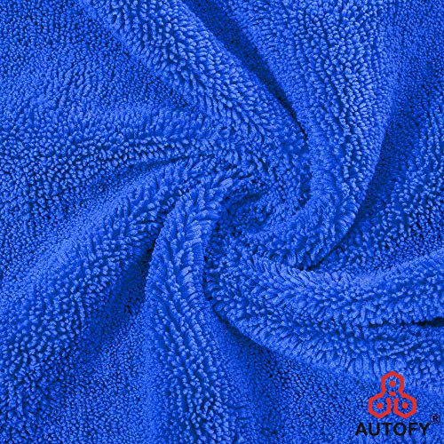 Image of Autofy Multipurpose Microfiber Cleaning Towel Cloth 800 GSM [**Pack of 5**] Highly Absorbent Dust Towels for All Vehicles Bikes Cars Glass Kitchens (40cm x 30cm Multicolour)