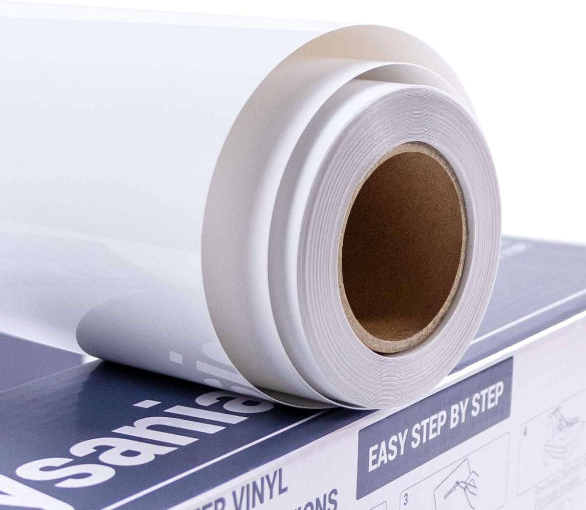 Uр Tо 40% оƒƒ Heat Transfer Vinyl White HTV Rolls-12x25FT White HTV Vinyl, White Iron on Vinyl for Shirt - Easy to Cut & Weed for Heat Vinyl Design