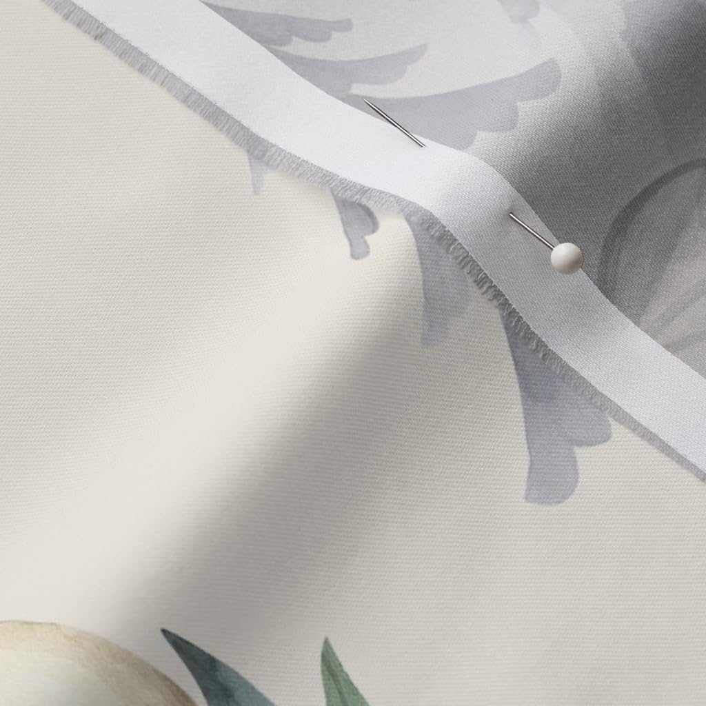 Spoonflower Fabric - Baby Dragon Whimsical Fun Cute Happy Cheerful Fantasy Mythical Beige Printed on Organic Cotton Sateen Fabric by The Yard - Sewing Quilting Apparel Home Decor