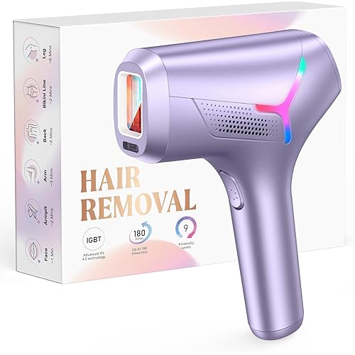 LYSMOSKI Laser Hair Removal for Women and Men, At-Home IPL Hair Removal Device with 5.2 cm² Treatment Window, Nearly Painless, Visible Results in 2 Weeks, Full Body Treatment in 8 Minutes