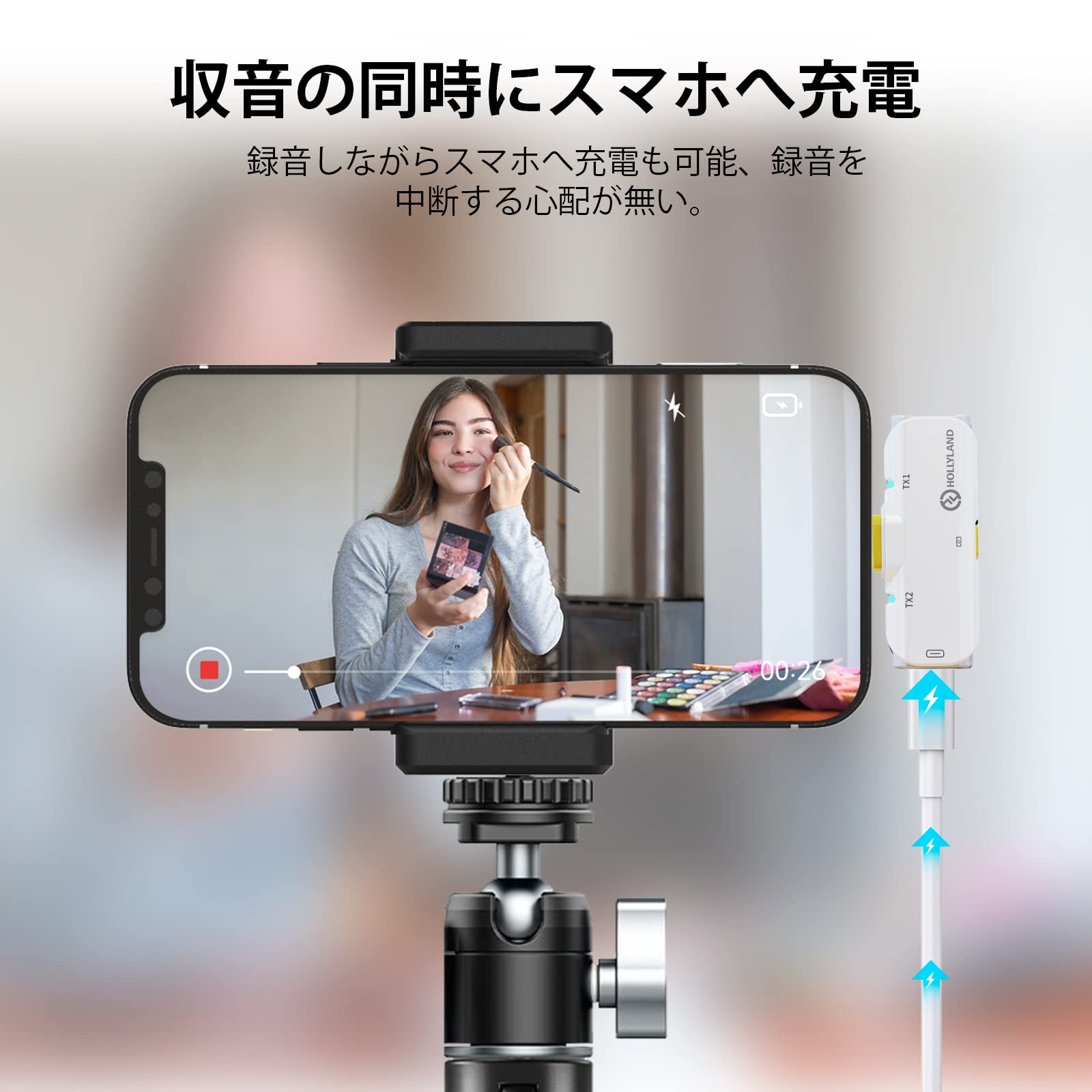 Amazon.co.jp: Hollyland Lark C1スマホ外付けマイク iPhone・iPad用
