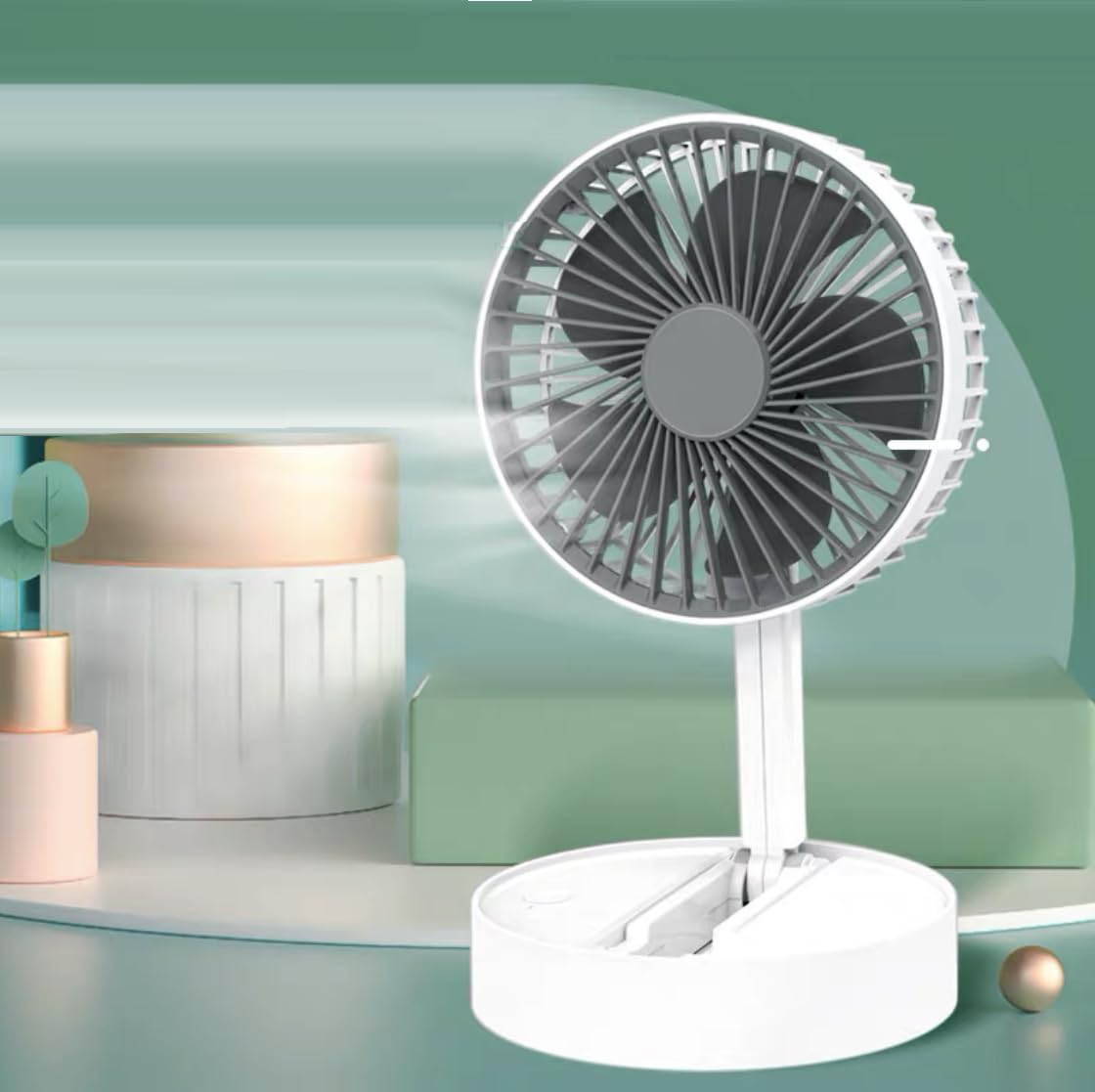 Lukzer 1PC Mini Portable USB Table Fan Personal Rechargeable Foldable Handy Pocket Base Table Fan Suitable for Kids Adult Makeup Artist, Home Office (White/33 x 13.5 x 4.5cm/XM66-38) (B0C61K5GF7) Amazon Price History, Amazon Price Tracker
