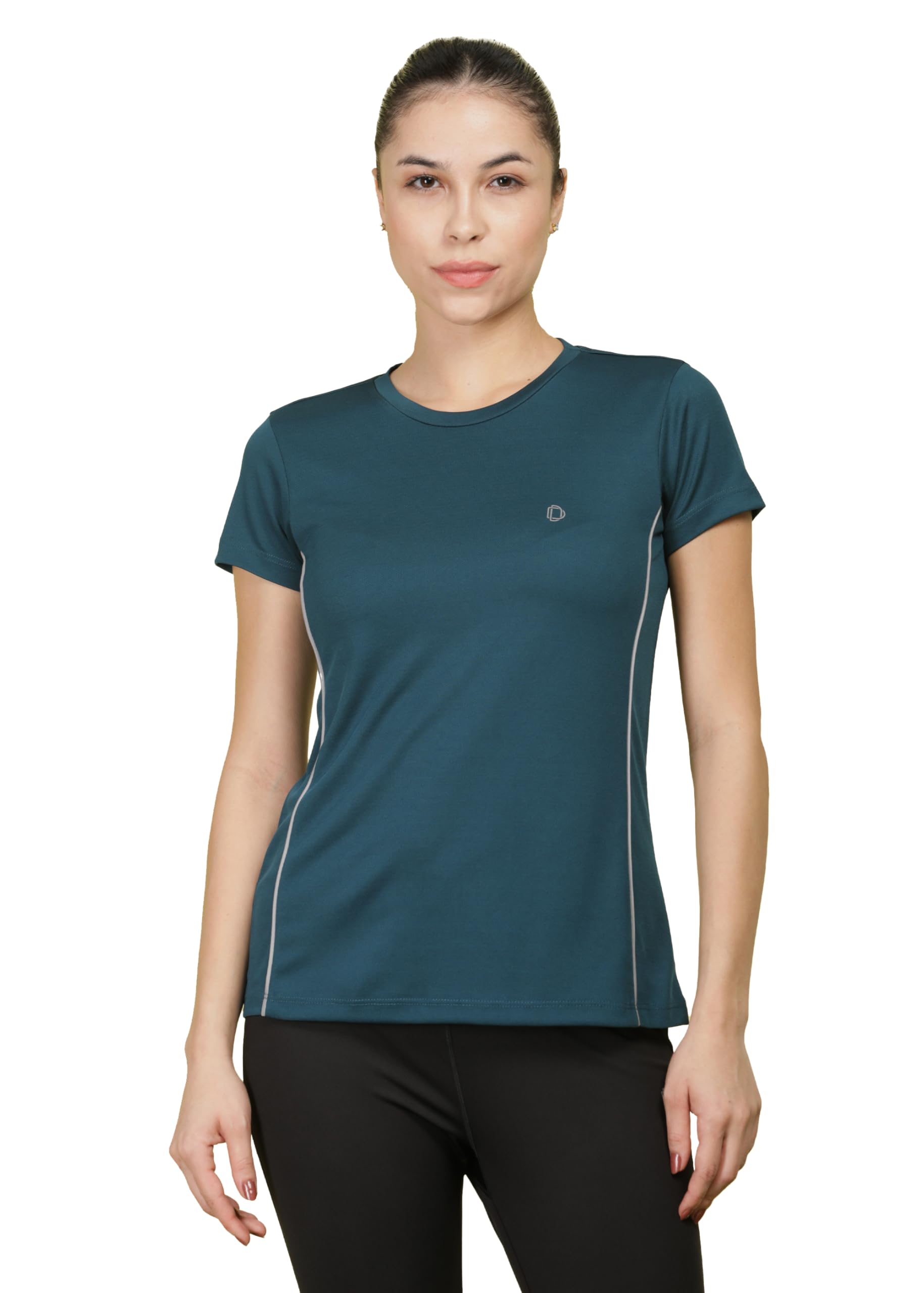 Dollar Women's Polyester Solid Sports Half Sleeve Regular Fit Active Wear Gym Tshirt | Round Crew Neck Breathable T-Shirt for Running Workout and Fitness | Pack of 1-picture-27