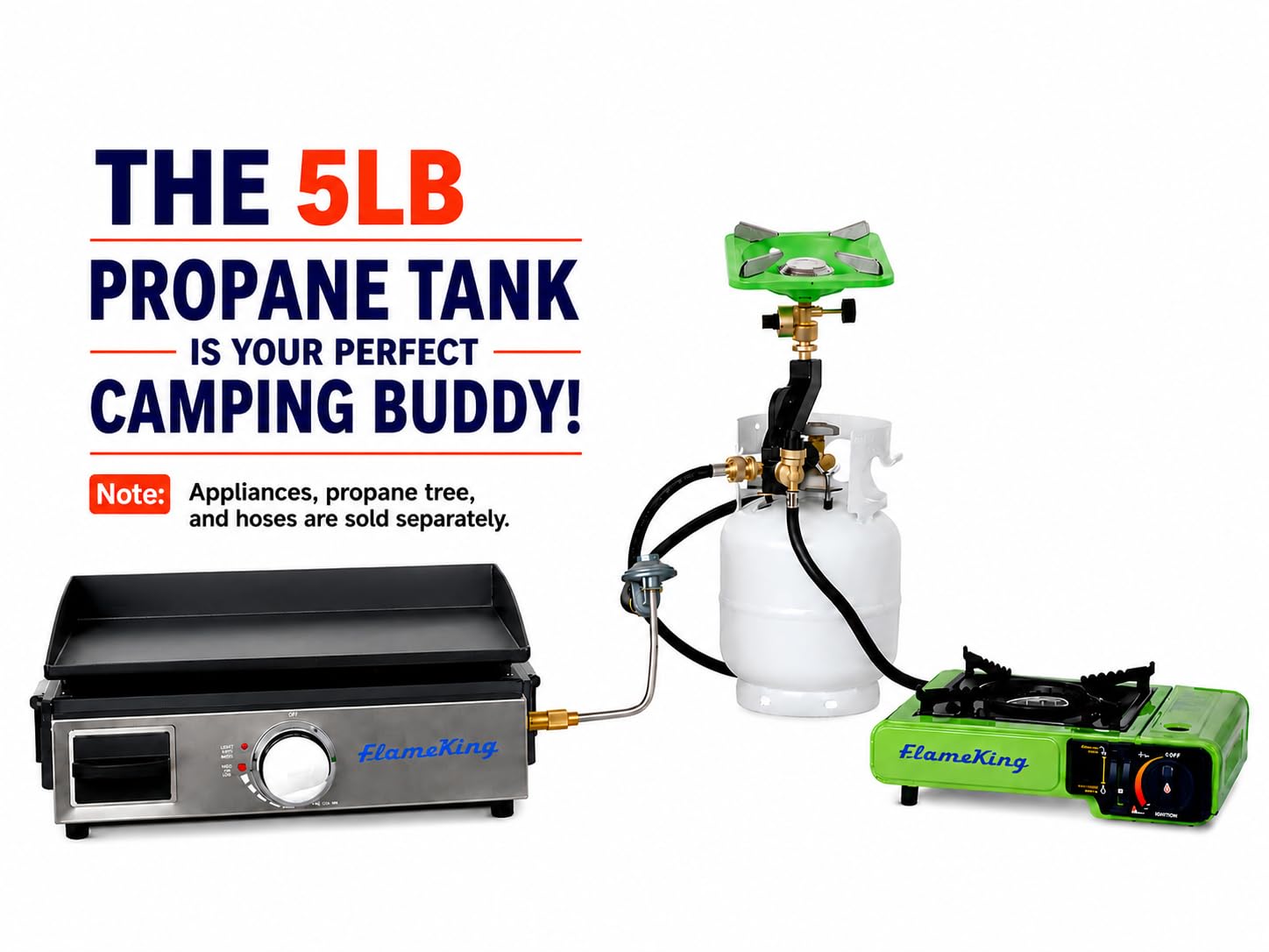 Flame King 5LB Propane Tank - Empty Cylinder -6 Flame King 5LB Propane Tank - Empty Cylinder -6