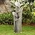 BBabe Faux Stone Patio Water Fountain 33 1/2", Bell 4-Tier Cascading Floor Fountain Indoor Outdoor Waterfall Feature with LED Lights for Home Garden Decor