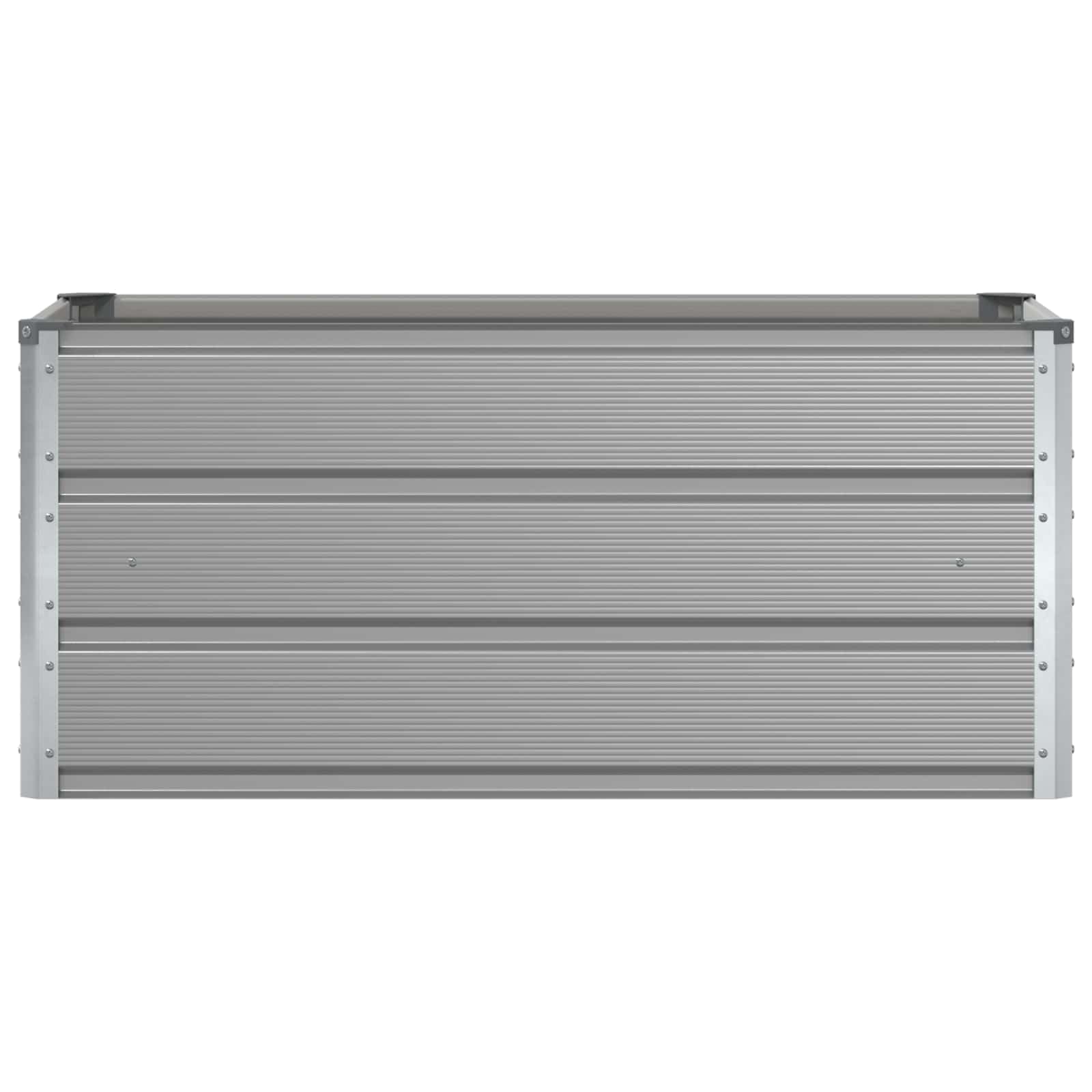 Fioriera da Giardino in Acciaio Zincato 100x50x45 cm Grigio | Contenitore robusto stile industriale per piante e fiori, ideale per arredare terrazzo, balcone e spazio verde.