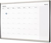 Vista 3 de Quartet Arc Frame - Calendario magnético de borrado en seco de un mes, 30 x 18 pulgadas, marco de aluminio (ARCCP3018), blanco