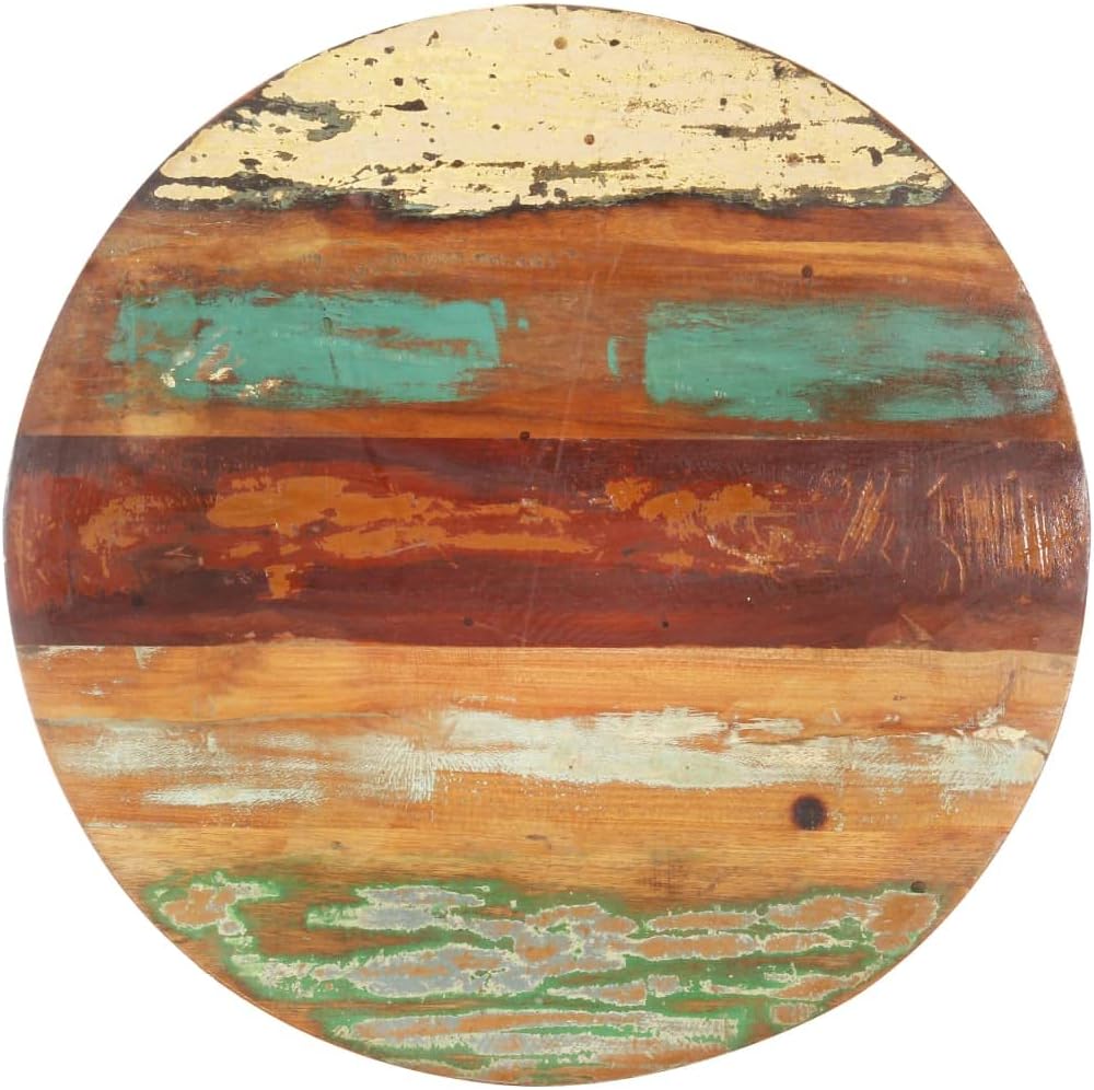 Natulvd Φ19.7 Inch Painted Round Table Top, Solid Reclaimed