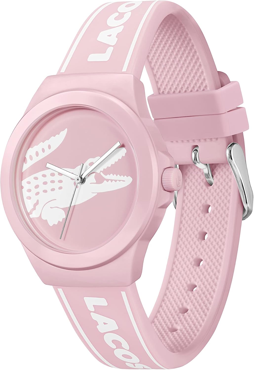 Miniatura 2 de Lacoste Neocroc - Reloj de cuarzo de plástico y silicona para mujer color blanco y rosa Modelo 2001218 Blanco y rosa White and Pink
