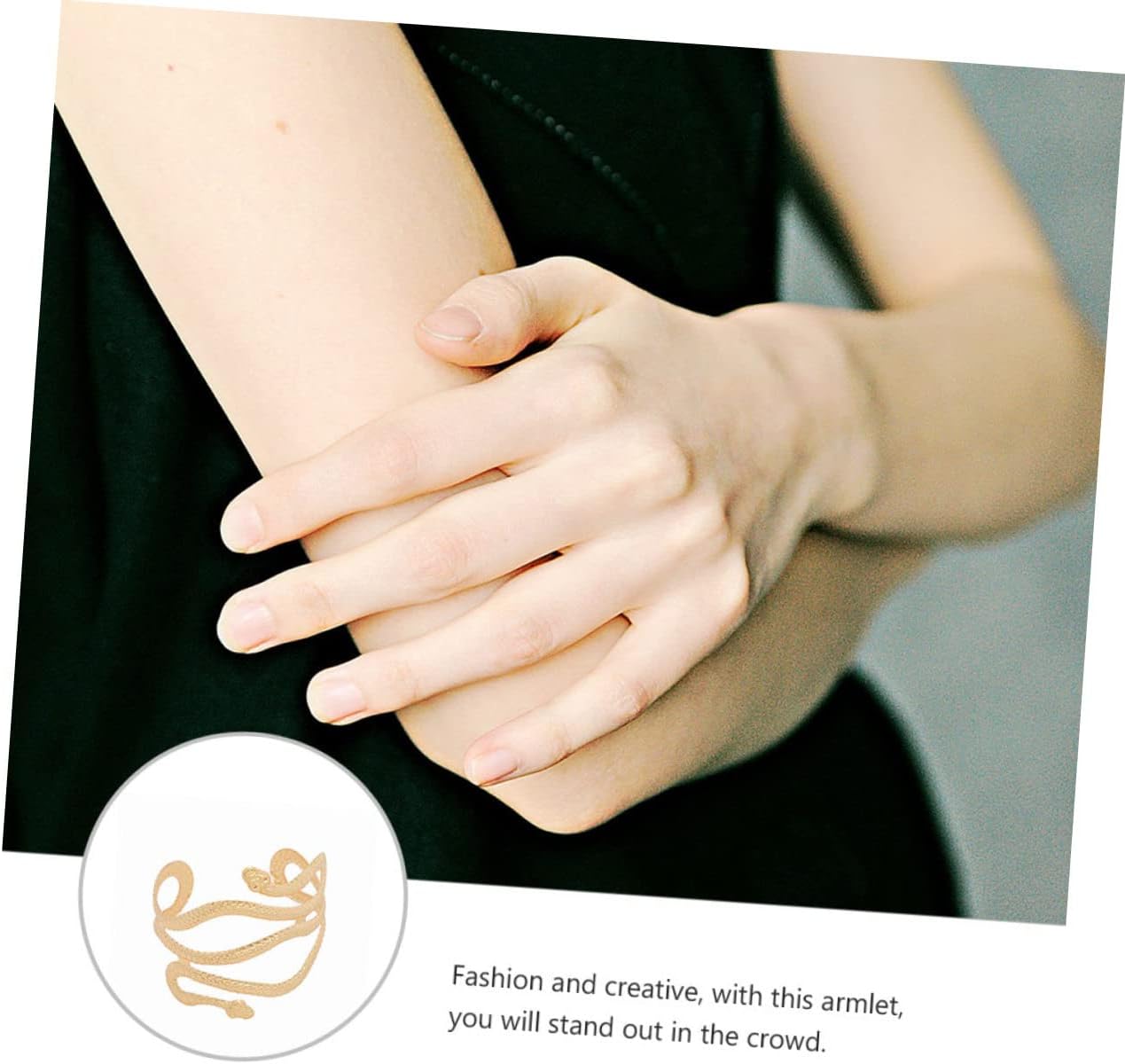 LIFKOME 1Pc Exaggerating Metal Punk Style Snake Design Armlet for Women Unique Jewelry for Parties Daily Wear Fashionable Grunge Accessory