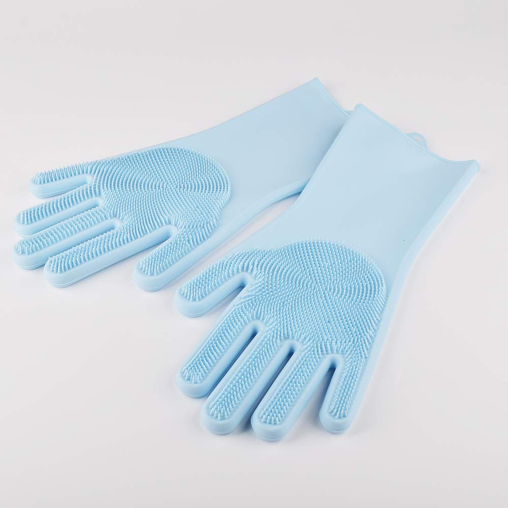 Multifunctional Silicone Rubber Dish Washing Gloves Kitchen Pet Bath Cleaning Scrubber - Sale Price - Buy Online In Pakistan - Foto 3