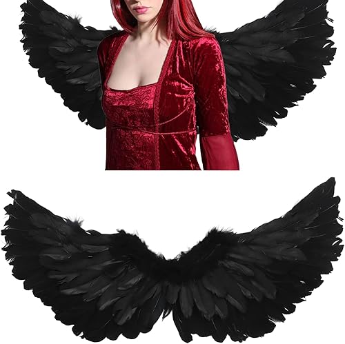 Miniatura 2 de Alas de plumas de ángel, juego de diadema con aureola, decoración de Halloween, decoración de Halloween, diseño de escena, fiesta de baile,