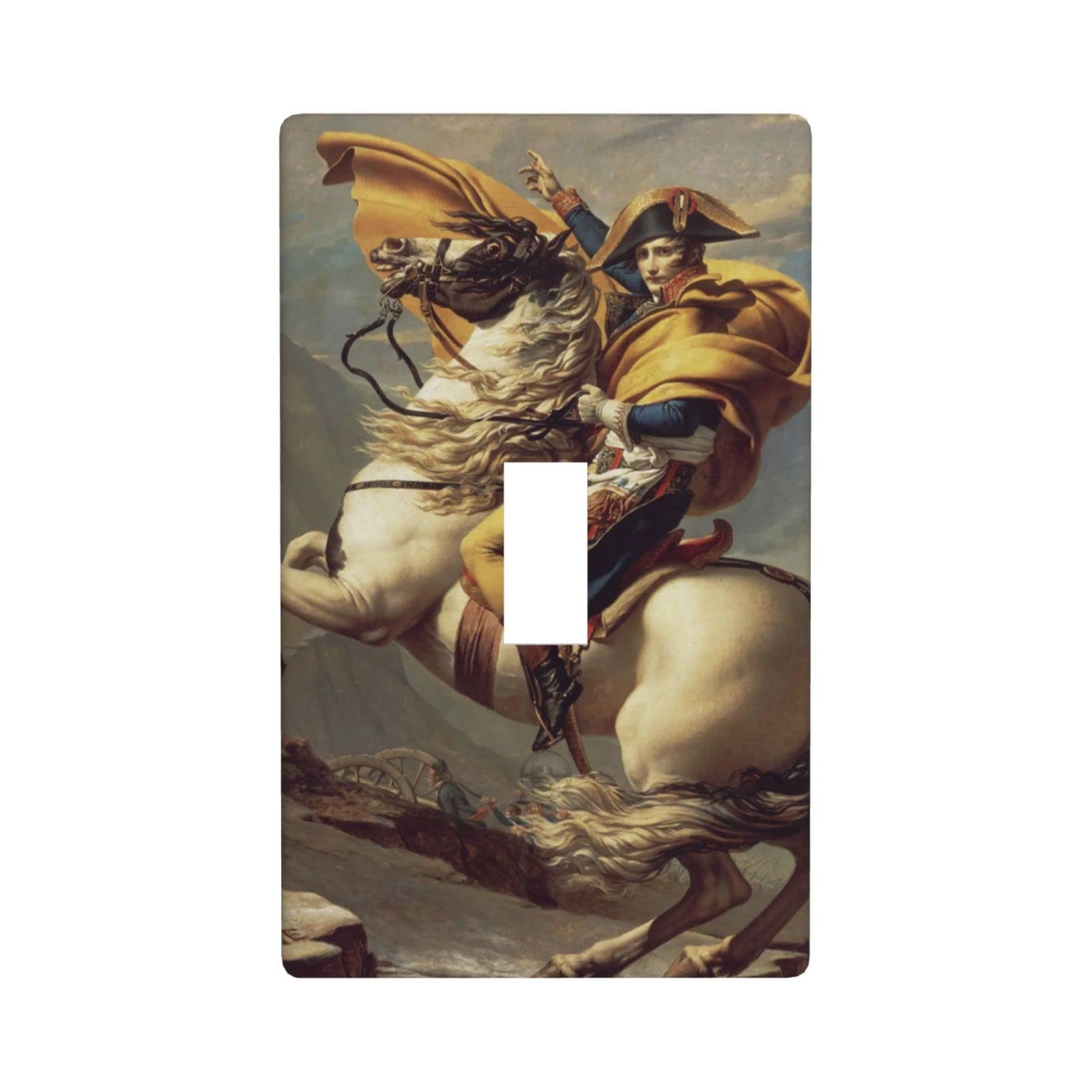 Napoleon Crossing the Alps Single Row Toggle Decorative Light Switch Board, Bedroom Kitchen Home Decor Wall Panel Cover