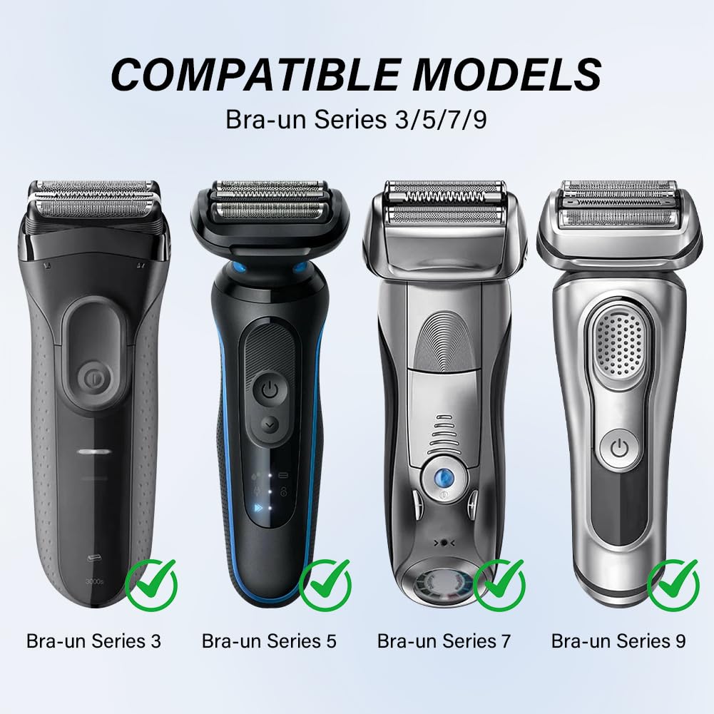 Custodia da Viaggio per Rasoio Elettrico Braun Serie 3, Serie 5, Serie 6, Serie 7, Serie 8, Serie 9, Portatile Case per Rasoio Elettrico, Borsa Rigida in EVA da Viaggio, Verde