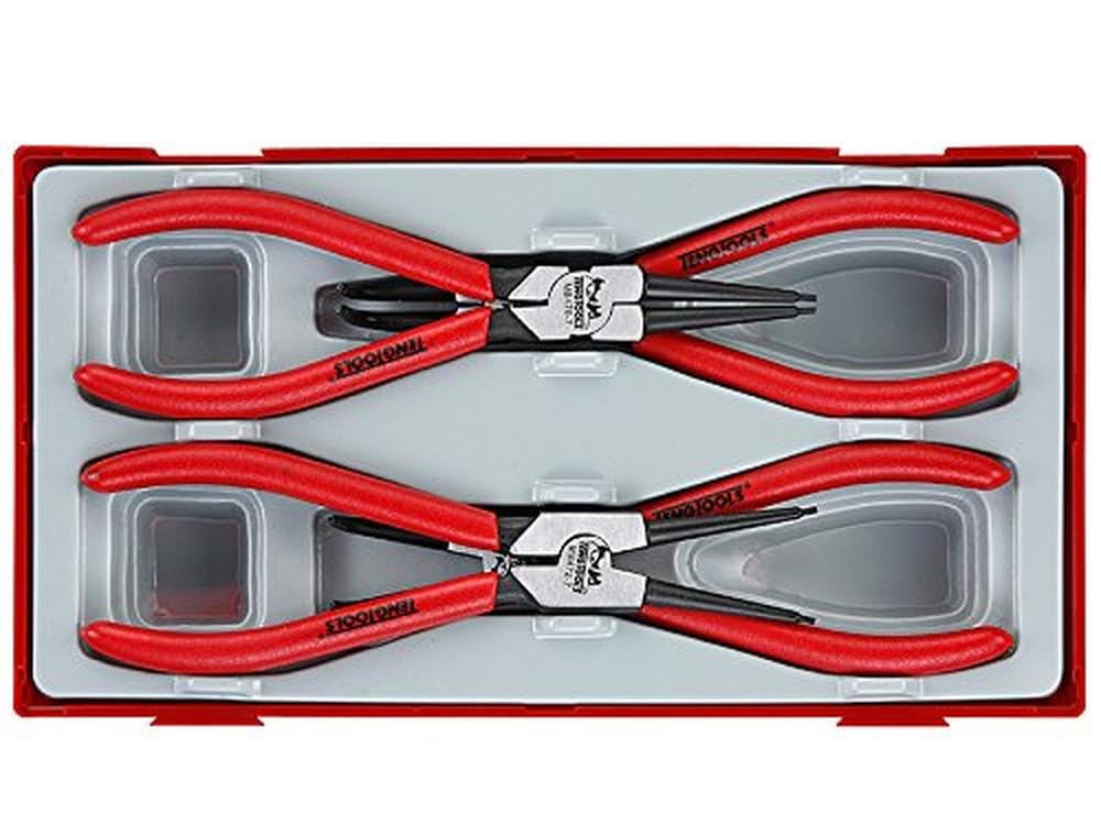 Teng Tools 4 Piece 7 Inch Snap Ring Circlip Plier Set - TT474-7, Silver