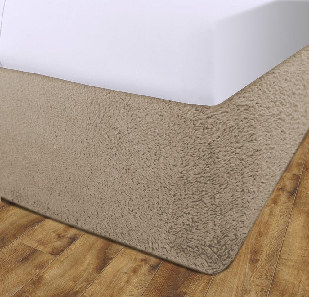 John Aird Teddy Fleece Elasticated Divan Bed Valance (Cream, Single) โ image 1