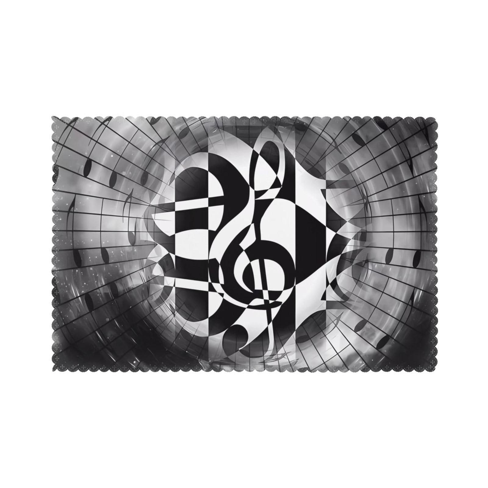 YYHHAOFA Musical Theme Music Clefs Prints Placemats Set of 6 12x18in – Create Cozy Table Settings for Everyday Moments & Special Gatherings