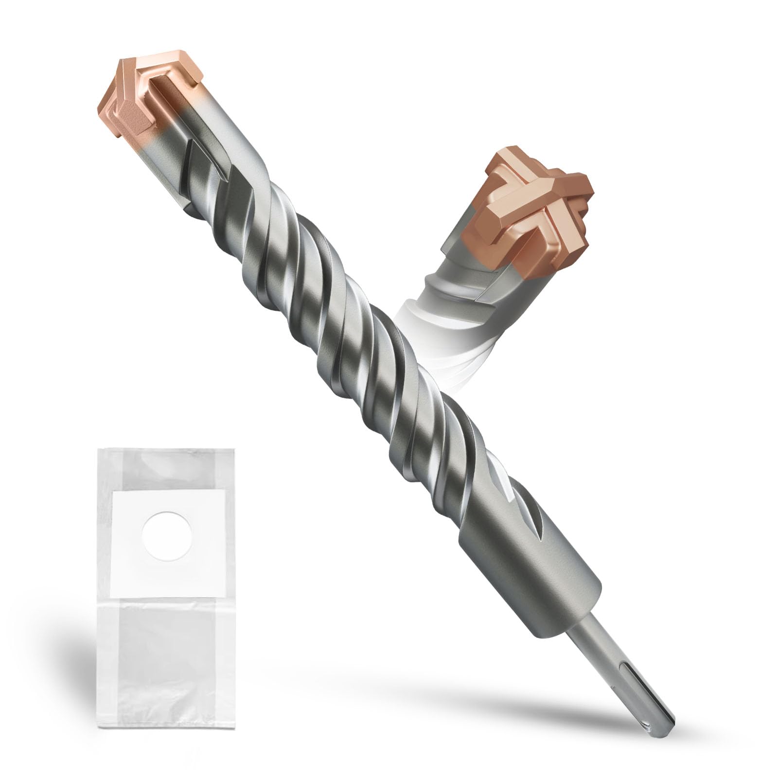 METOTY SDS Plus Hammer Drill Bit 30mm×260mm, with 4 Carbide Cutting Edges, Head with Coating, Masonry Drill, Hammer Drill