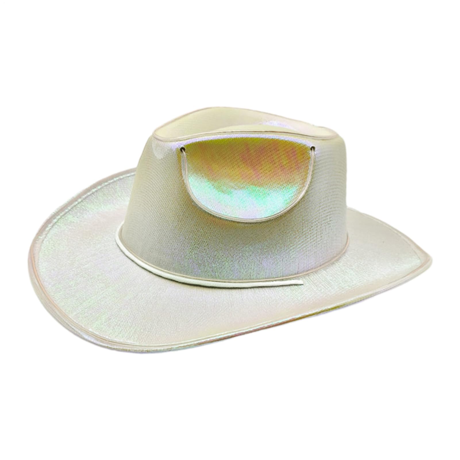 LED Cowboy Hat, Sparkly Neon Light Up Cowgirl Hat, Disco Western Costume Headwear, Ideal for Disco Birthday Halloween Parties Dress Up Cosplay Costume Accessories for Men Women