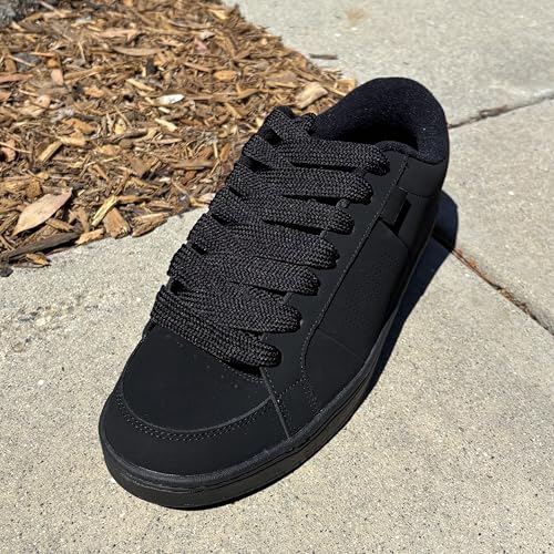 Image of BUCKLE CITY Thick Flat 3 /4 inch Wide Shoelaces Solid Color Strings for All Shoe Types - Chunky Fat Laces for Sneakers, Boots