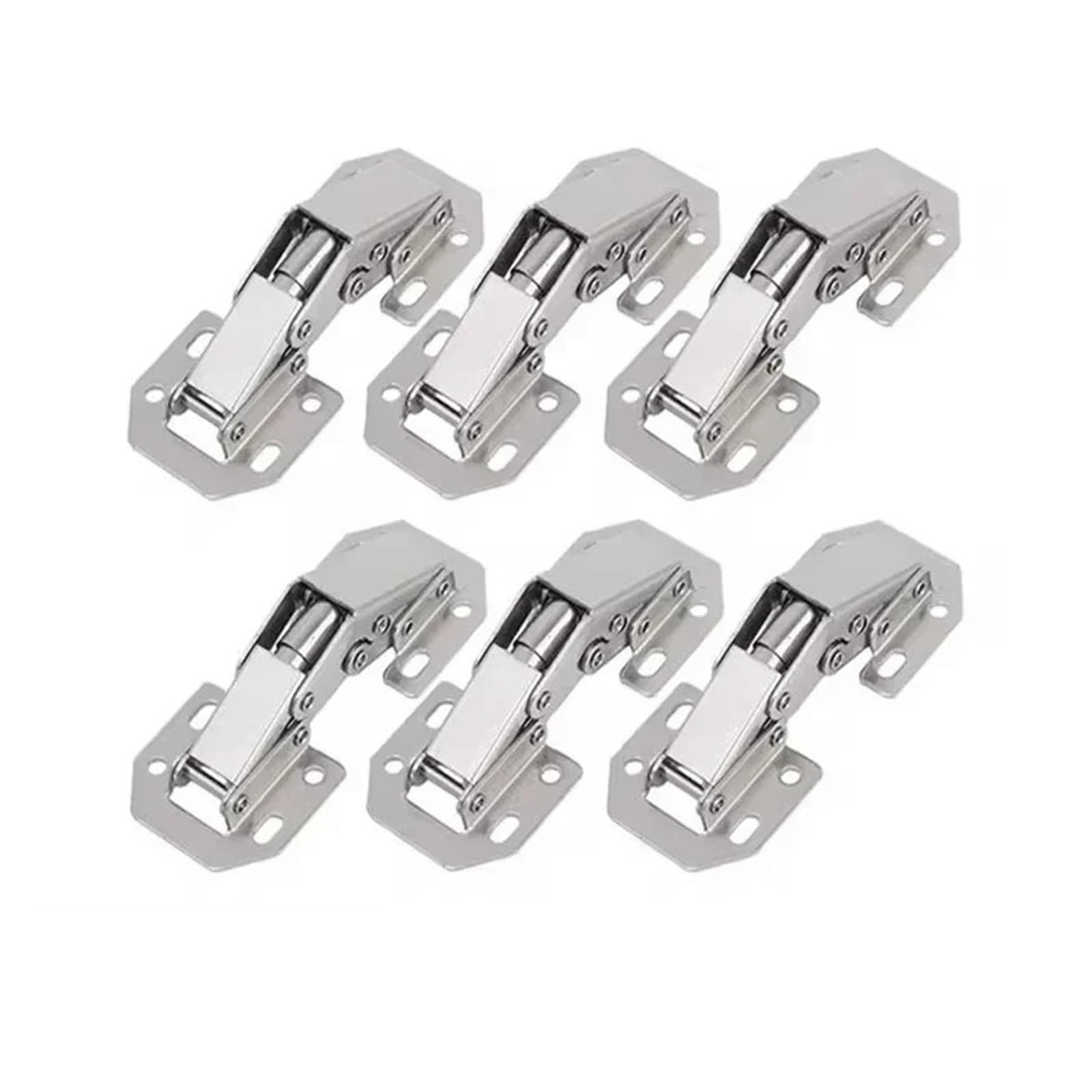 Chtkagv 6Pcs Stainless Steel 90-Degree Cabinet Hinges