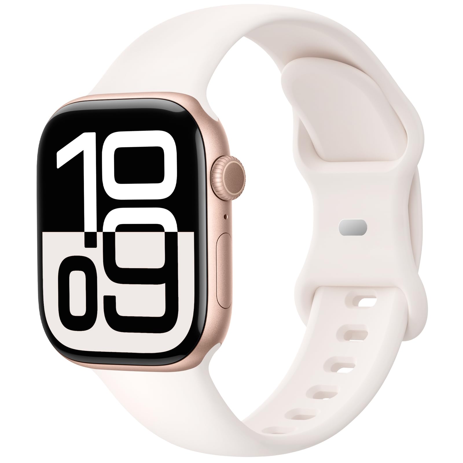 Sport Band Compatible with Apple Watch 38mm 40mm 41mm 42mm 44mm 45mm 46mm 49mm, Soft Silicone Replacement Strap Wristbands for iWatch Series 11/10/9/8