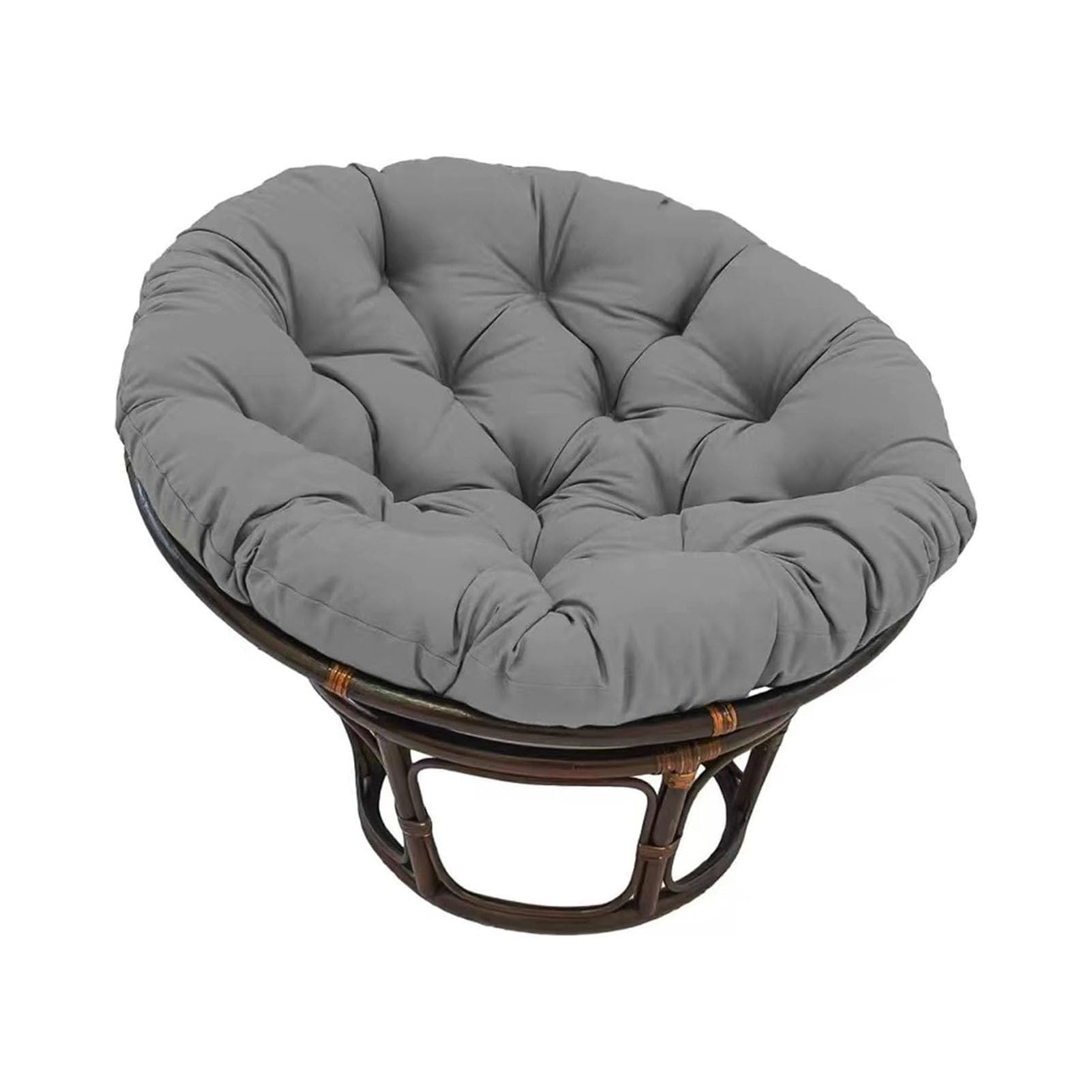 AHSBND Papasan Chair Cushion Outdoor: Waterproof Egg Nest Replacement Breathable Hammocks Swing Seat Pad Round Soft Supportive Pillow for Indoor Garden (Dark gray, 60cm)