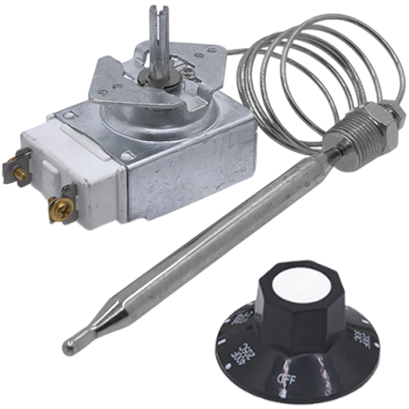 Msioytog Duty Thermostat 204℃ / 400°F RX-1-36 Replacement for 60125401 Temperature Control Frying Machine Accessories Electric Frying Machine Replacement Parts Temperature Control