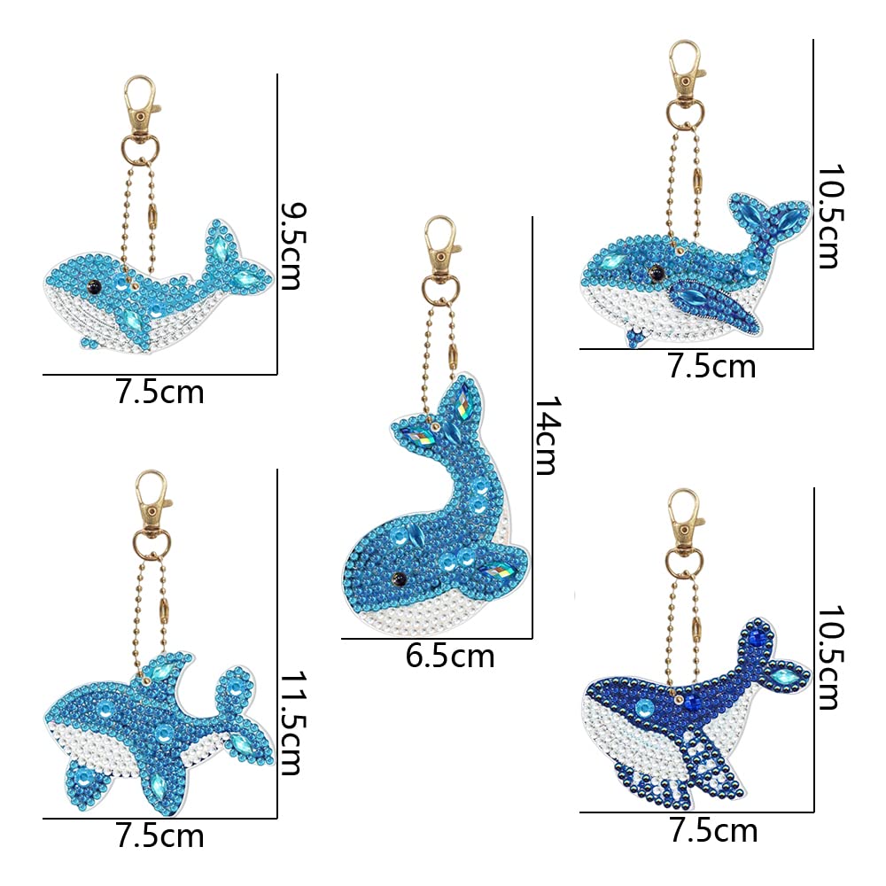 Amazon | Mikankawa ダイヤモンドアート ペンダント キーホルダー 5個