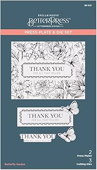 Amazon.com: Spellbinders BP-027 Butterfly Garden Press Plate & Die Amazon.com: Spellbinders BP-027 Butterfly Garden Press Plate & Die