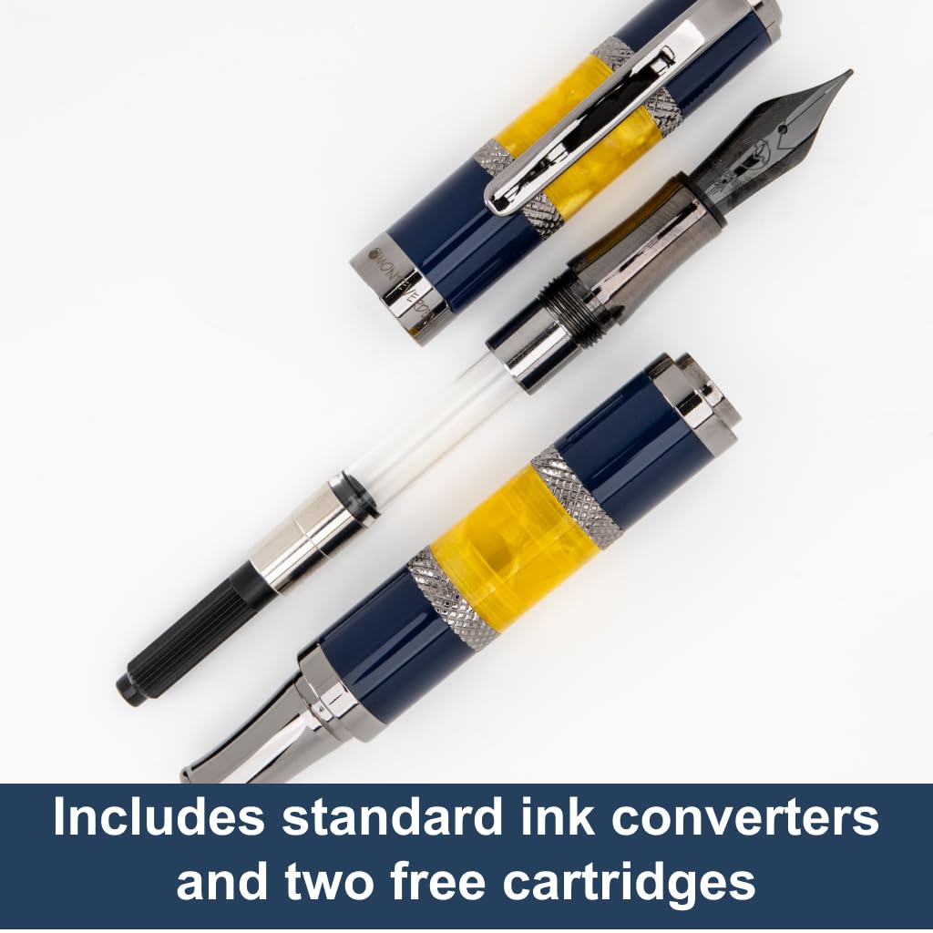 Amazon | Monteverde USA レガッタスポーツ万年筆 ブルー/イエローと