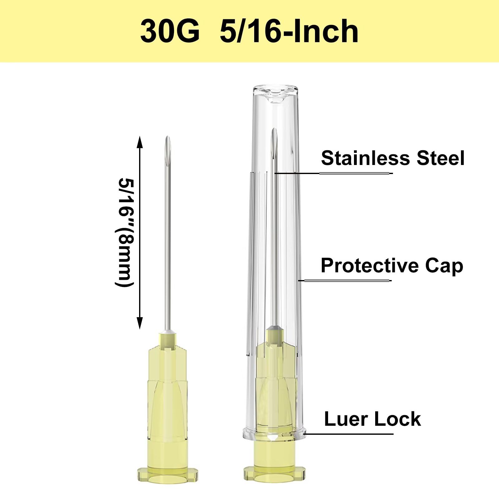 30 Gauge 5/16"(8m) with Needle, Disposable Individual Package, Boxes of 100 — Amazon image 2
