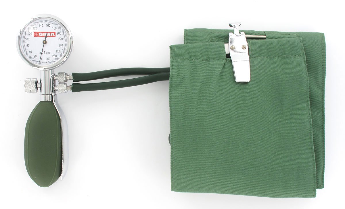 GIMA 32713 Sfigmo Minor 2, 2 Tubi, Bracciale Verde a Ganci