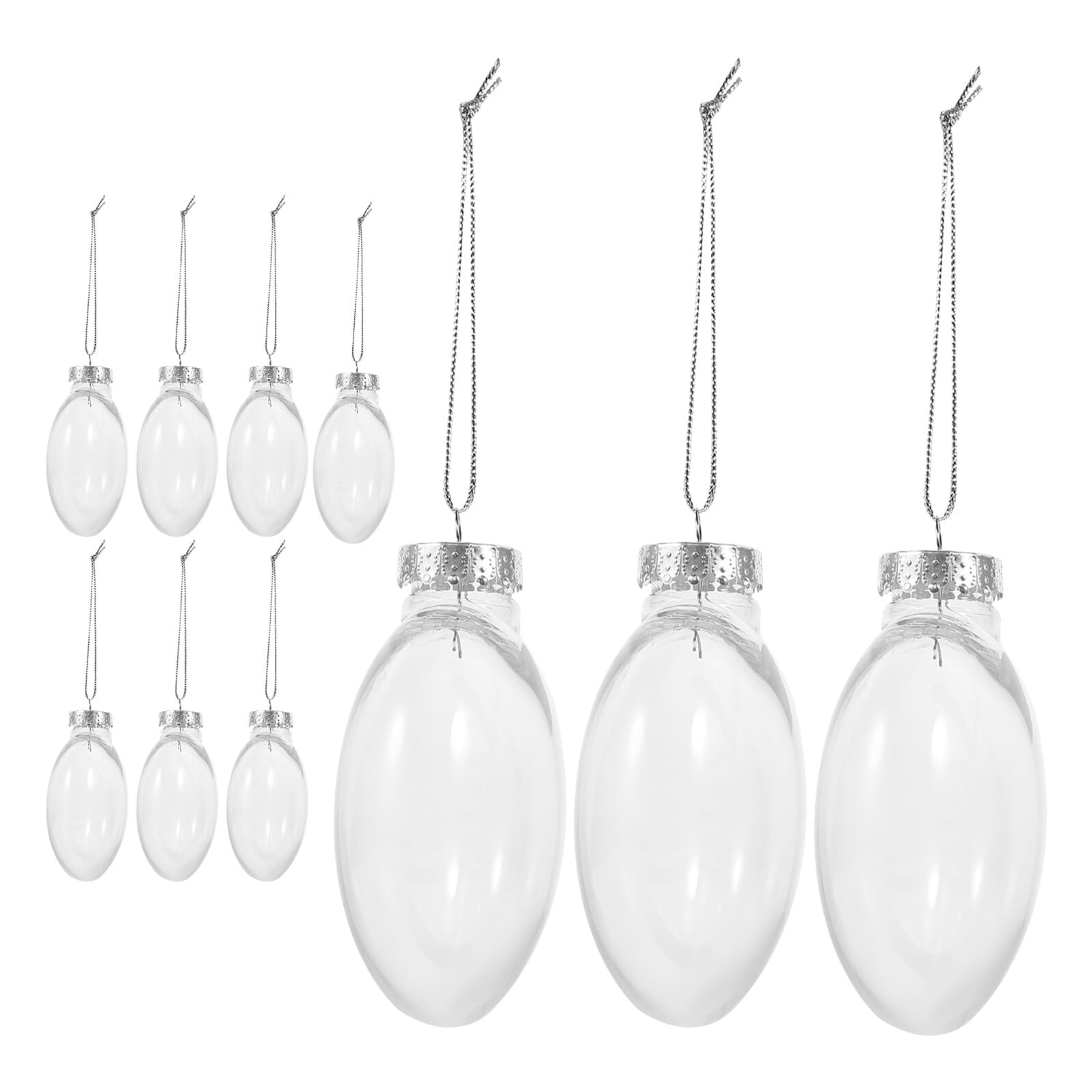 IMIKEYA 30pezzi Palline Decorative Trasparenti Plastica Riempibili per Natale Artigianato e Decorazioni Fai da Te Infrangibili e Leggeri per Alberi di Natale e Feste