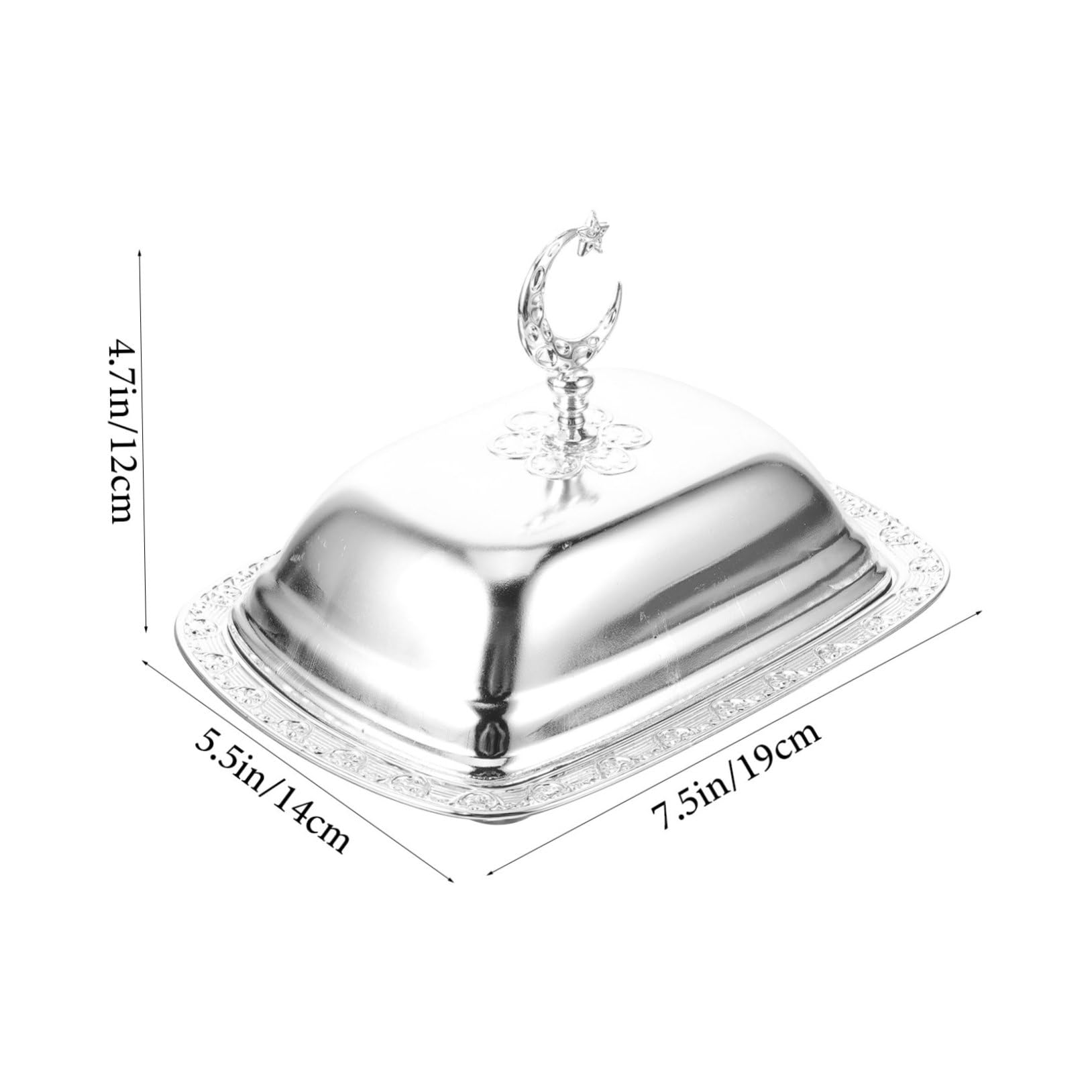 5 Juegos Plato para Pasteles con Tapa de Metal Bandeja de Postres para Almacenamiento y Exhibición para Restaurantes y Fiestas Diseño Elegante y Práctico Color Plata