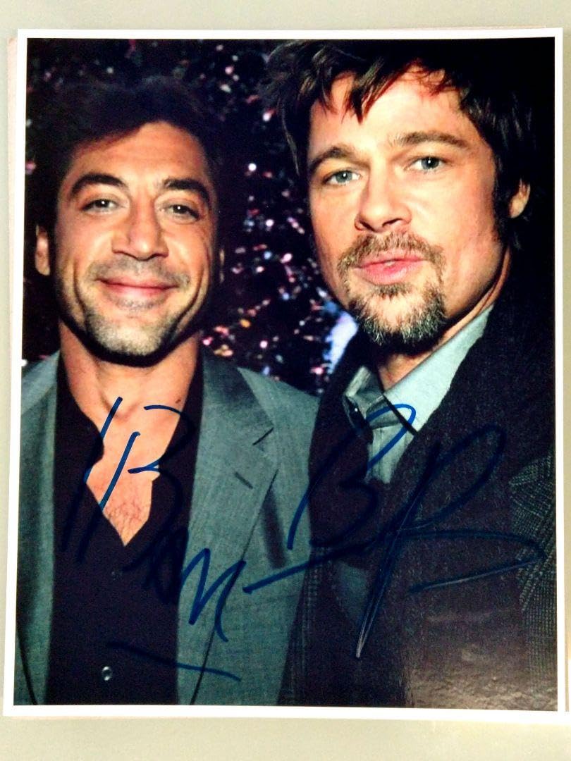 Amazon.co.jp: ブラットピットとハビエル・バルデム直筆サイン入り超  