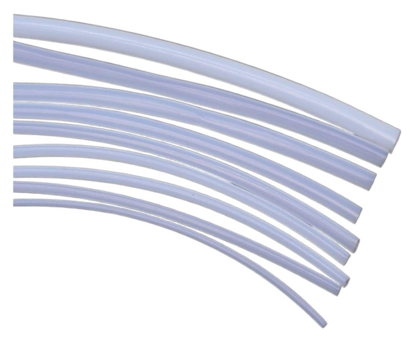 Manguera de goma de silicona fina, caucho flexible tipo L Tubo de PTFE translúcido PTFE Pared capilar de PTFE 150V Espesor 0.15 mm 0.2 mm 0.3 mm Drenaje elástico(0l(8.4x9mm),10 Metros)