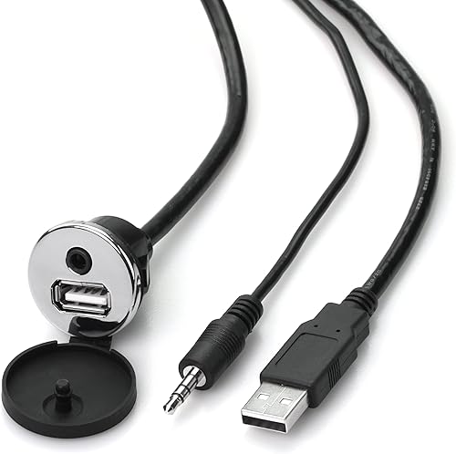 Retro Manufacturing Cable de extensión USBauxiliar para montaje en panel USB-PORTC