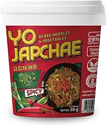 Macarrão Coreano de Batata Doce Vegetariano Sabor Apimentado Yo Japchae Copo - 38 gramas