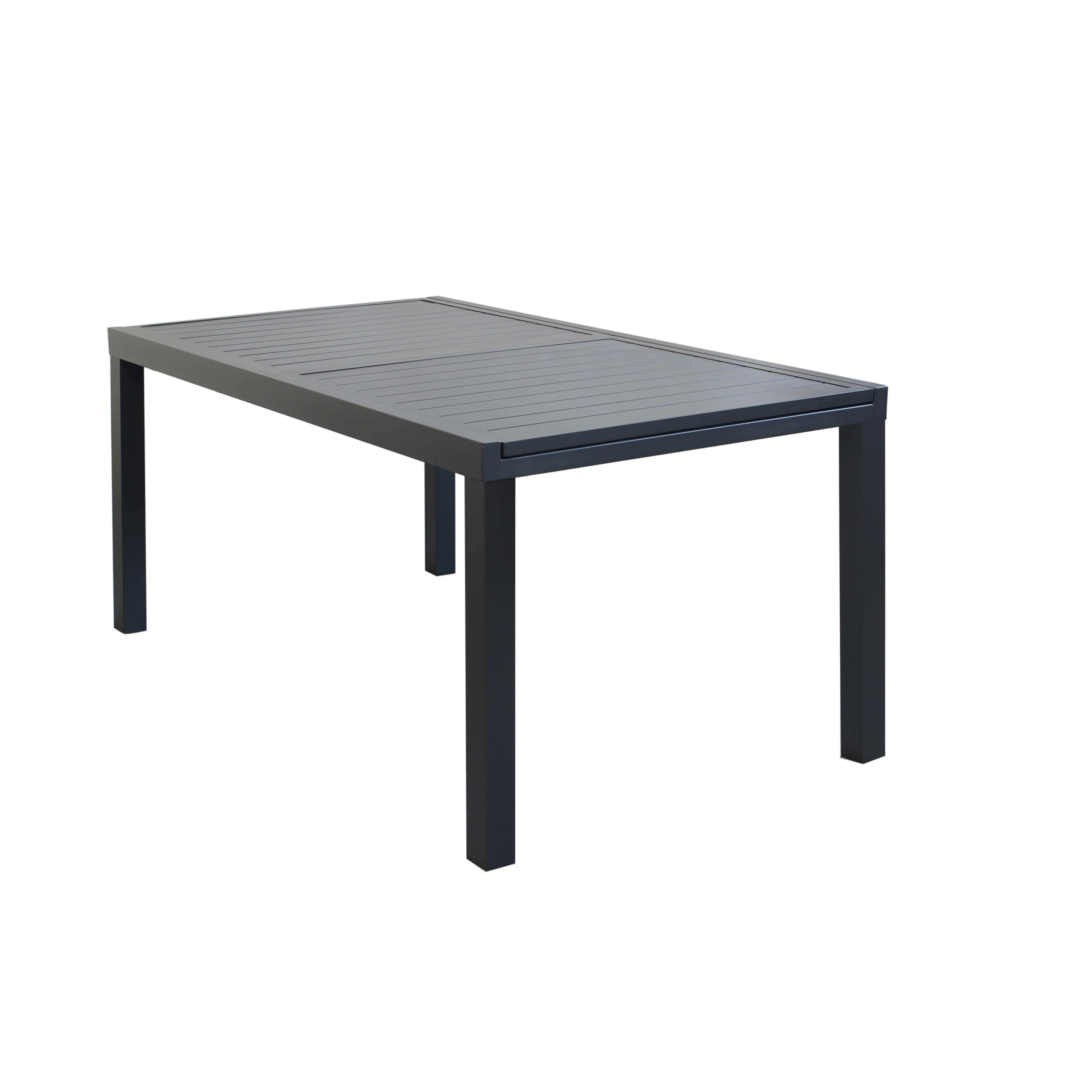 milani home - tavolo da giardino allungabile, alluminio, 10 posti, antracite, piano 160 x 240 cm