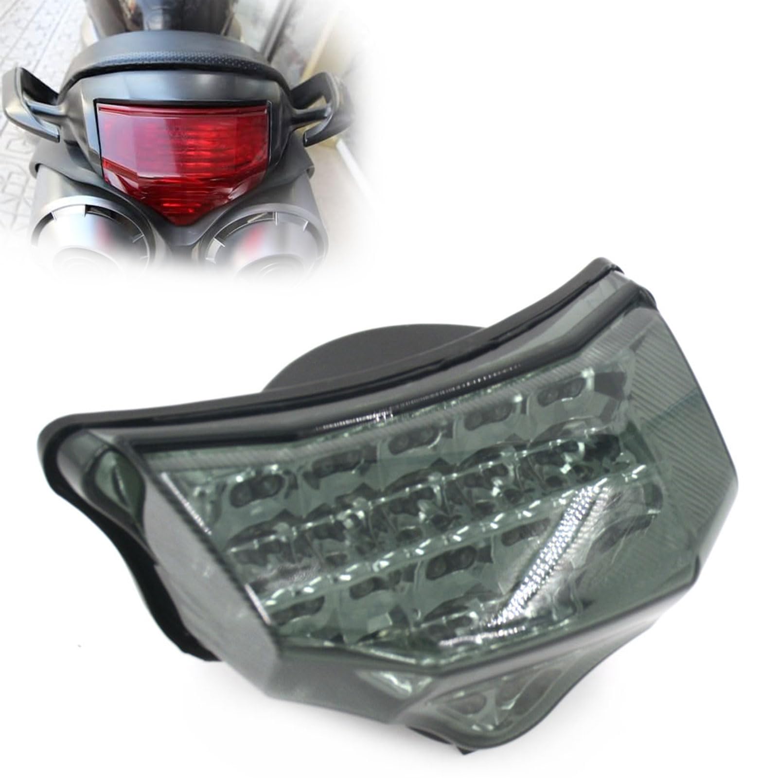 Luce Freno a LED per Moto Indicatore di direzione Posteriore Fanale Posteriore Fanale Posteriore per FZ6 Fazer 600 2004-2009