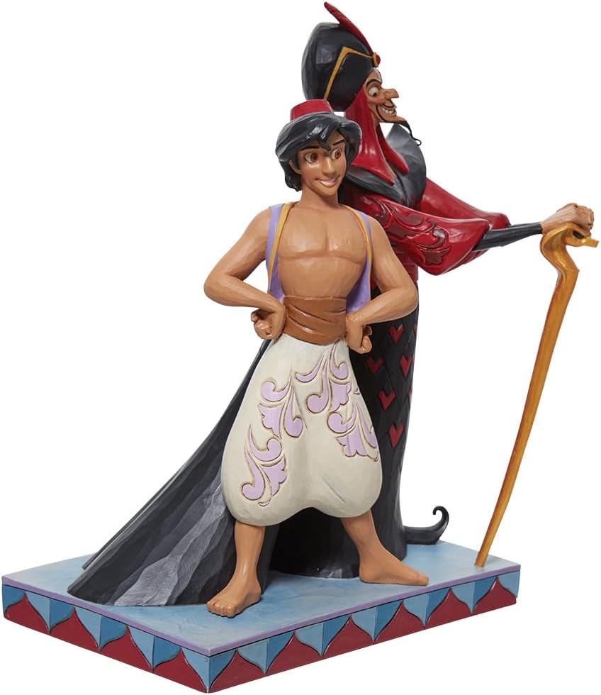 Enesco Disney Traditions by Jim Shore Aladdin and Jafar Good vs. Evil Figurine, 9.5 Inch, Multicolor