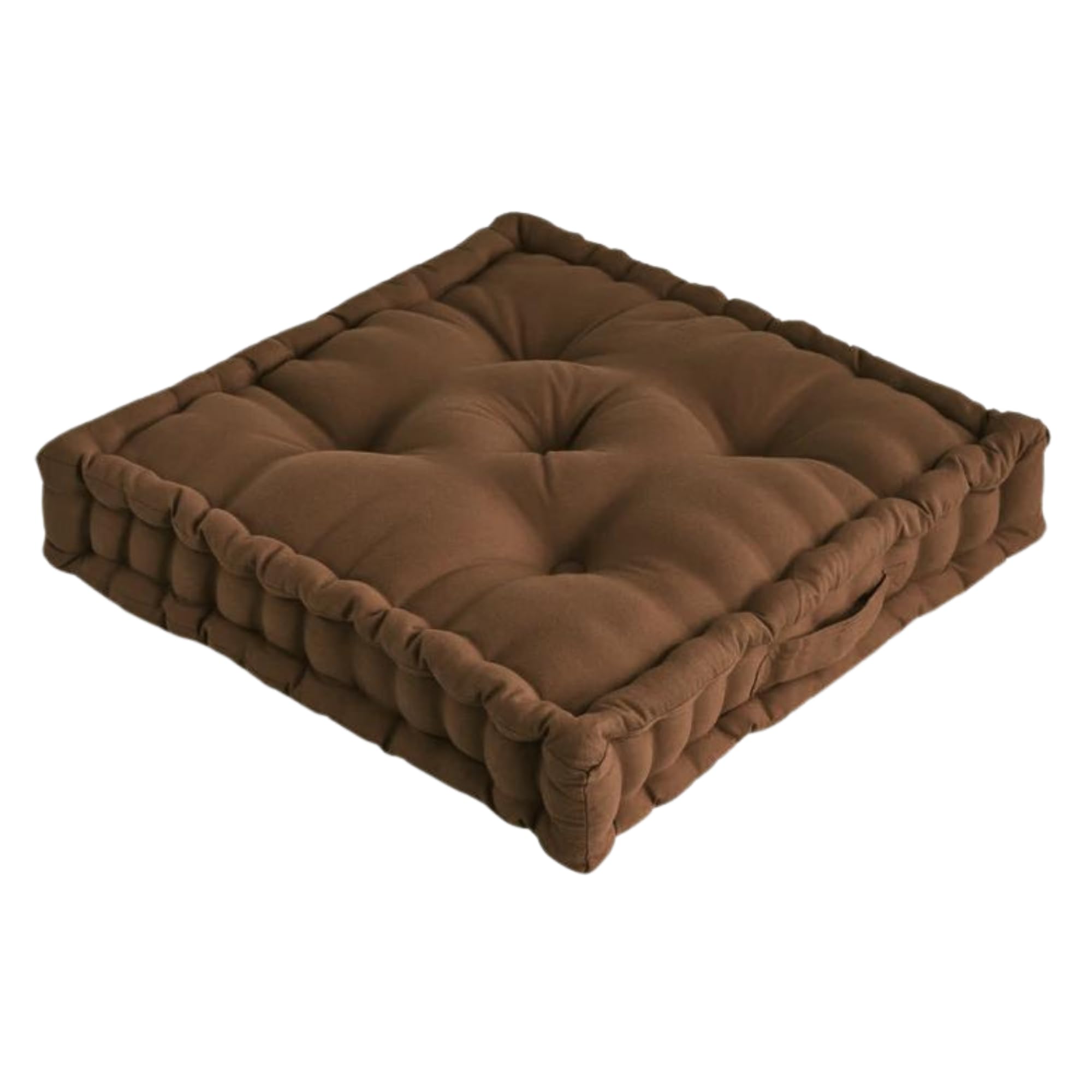 Armchair Booster Cushion 45x45x10cm Thick Square Seat Pad for Sofa, Dining & Office Chairs – 100% Cotton Extra Comfort Support for Elderly, Pregnancy, Maternity & Post-Surgery Cushions (Brown)