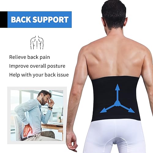 Miniatura 3 de MISS MOLY Faja moldeadora de cuerpo para hombre, faja moldeadora de cintura para abdominoplastia