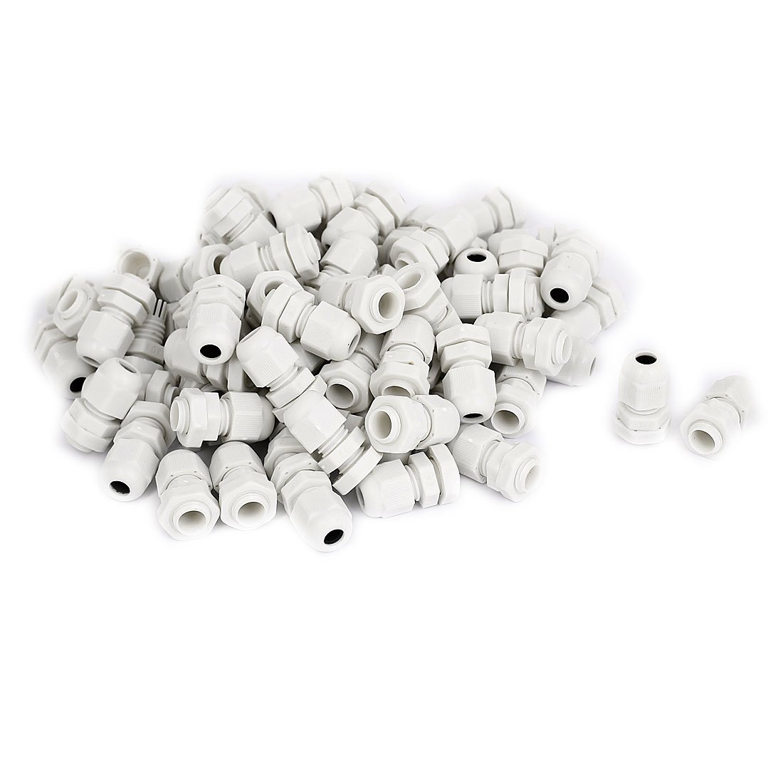 Ruilogod Pg7 3-6.5mm Table impermeable Conectores Conectores Adaptadores 100 PCS blancopuro
