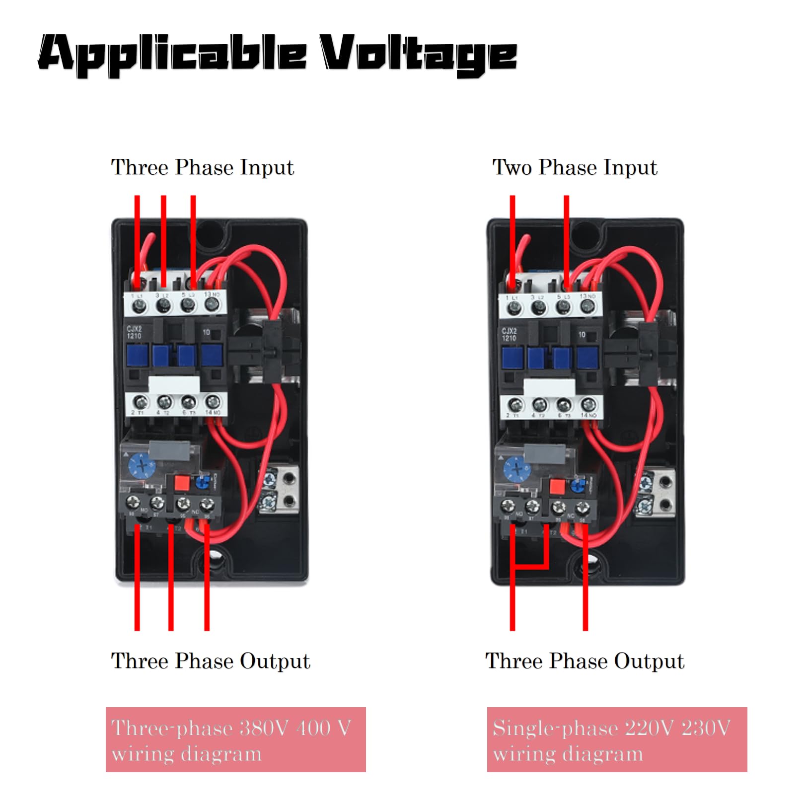 Démarreur De Moteur Magnétique, Le1d12m7 Démarreur De Courant Triphasé Pour Compresseur Étanche Boîtier De Commande Ignifugé Monophasé 220V 230V 3 Phases 380V 400V 9-13A